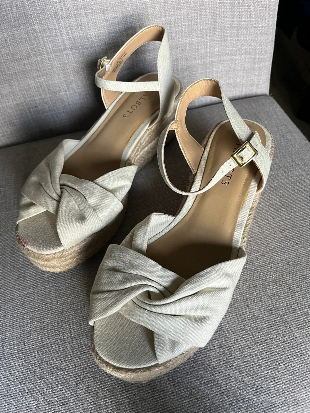 Talbots NATALIE TWIST CANVAS ESPADRILLE WEDGES